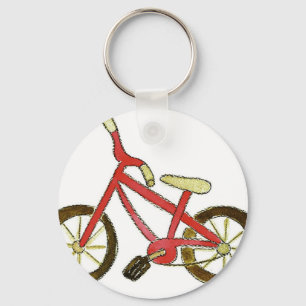 Red Bicycle Key Ring