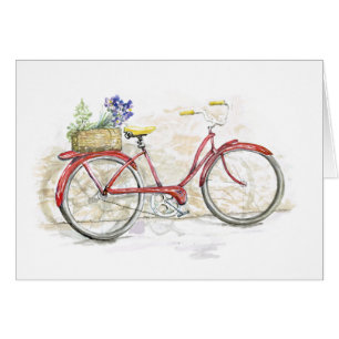 Red Bicycle with Basket