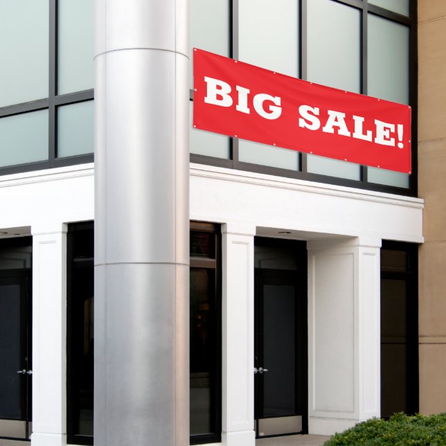 Red BIG SALE! Banner (Outside Building)