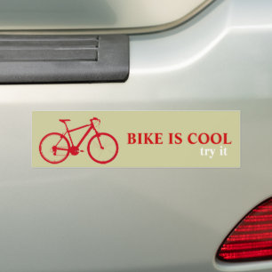 Red Bike, Cycling Bumper Sticker