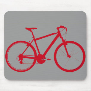 red bike, cycling mouse pad