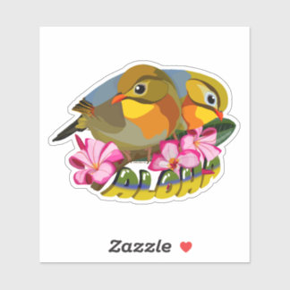 RED-BILLED LEIOTHRIX BIRDS—ALOHA
