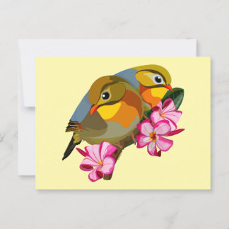 RED-BILLED LEIOTHRIX BIRDS POSTCARD