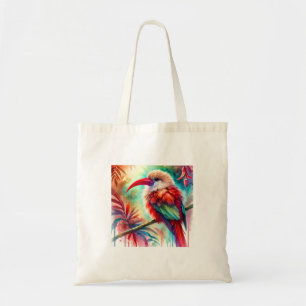 Red billed Scythebill 210724AREF125 - Watercolor Tote Bag