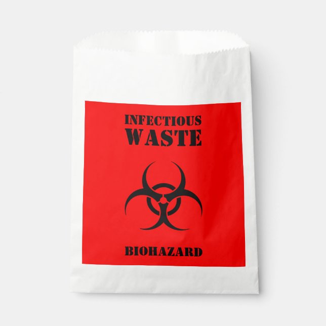 Red BIOHAZARD Infectious Waste Trick Or Treat Bags (Front)