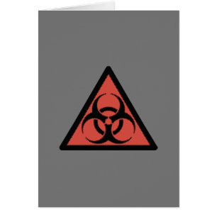 Red biohazard sign