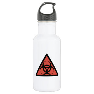 Red biohazard sign 532 ml water bottle