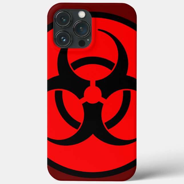Red Biohazard Symbol Case-Mate iPhone Case (Back)