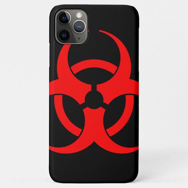 Red Biohazard Symbol Phone Case (Back)