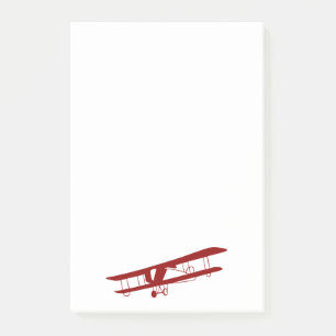 Red Biplane Post-It Notes