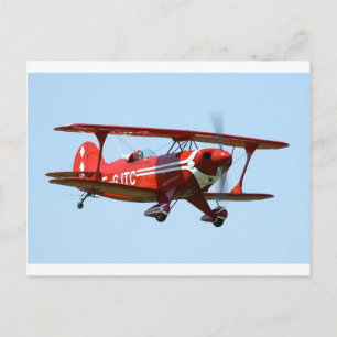 Red Biplane Postcard