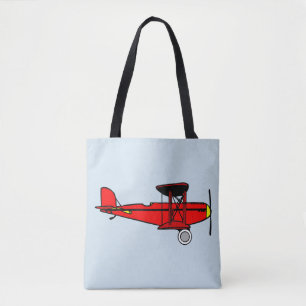 Red Biplane Tote Bag