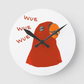 Red birb "GUMI" wuewuewue..... Round Clock