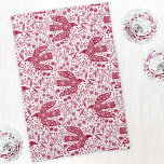 Red Bird Art Tea Towel<br><div class="desc">Red and white doves for peace.  Original art by Nic Squirrell.</div>