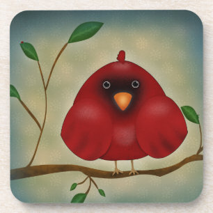 Red Bird Cardinal Coaster