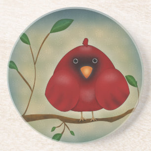 Red Bird Cardinal Coaster