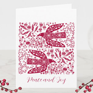 Red Bird Christmas Note Card