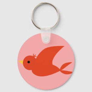Red Bird Key Ring