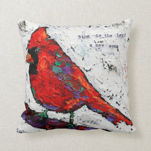 Red Bird Pillow