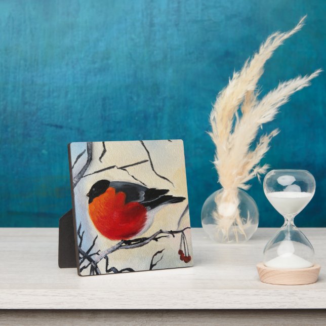 Red bird plaque (Insitu)