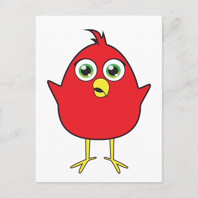 Red Bird Postcard (Front)