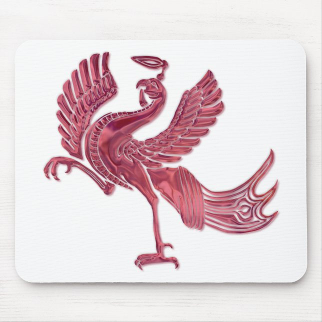 Red Bird red glass Mouse Pad (Front)