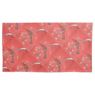 Red Bird Rhapsody Pillowcase