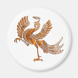 Red bird rust blk magnet