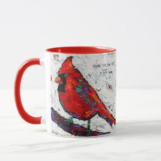 Red Bird scripture mug