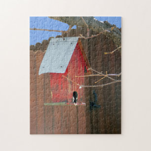 Red Birdhouse Jigsaw Puzzle