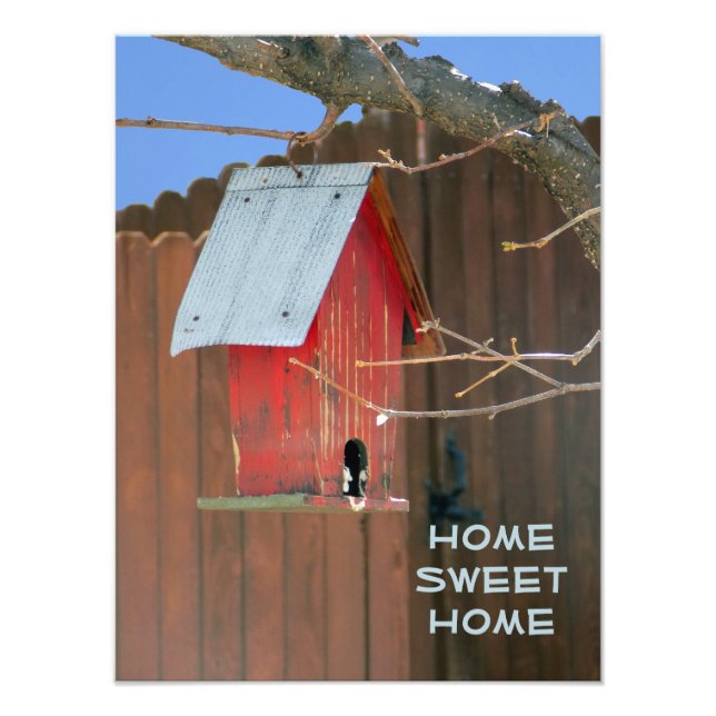Red Birdhouse Photo Print (Front)