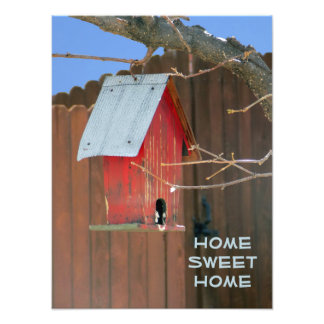 Red Birdhouse Photo Print