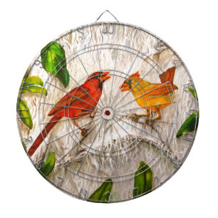 Red birds - Cardinals Singing of love Dartboard