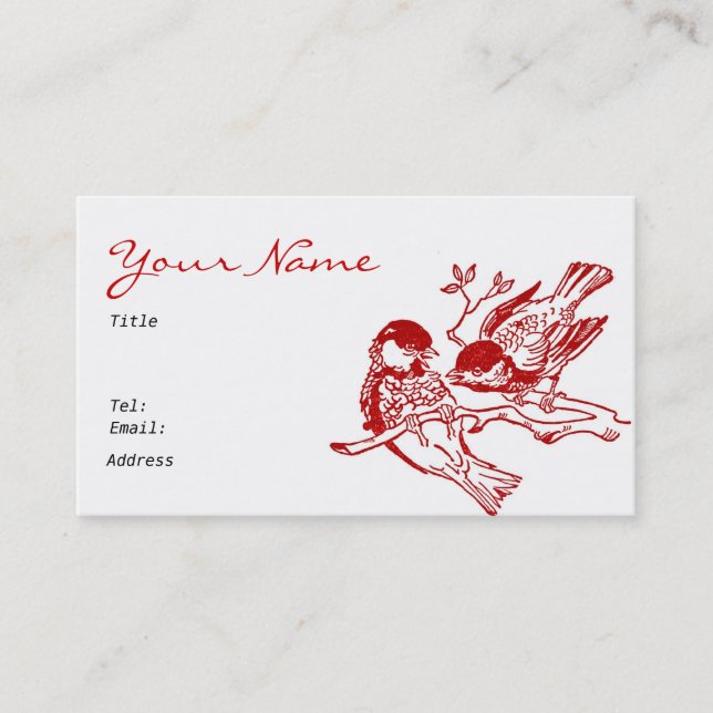 Red Birds Design Business Card (Front)