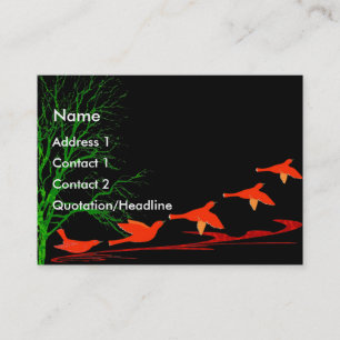 Red Birds in Flight - Customised Business Card
