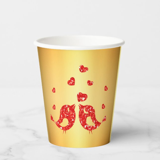 Red Birds Paper Cups (Front)