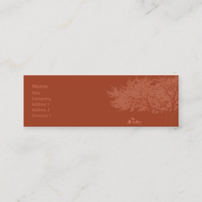 Red Birds - Skinny Mini Business Card (Front)