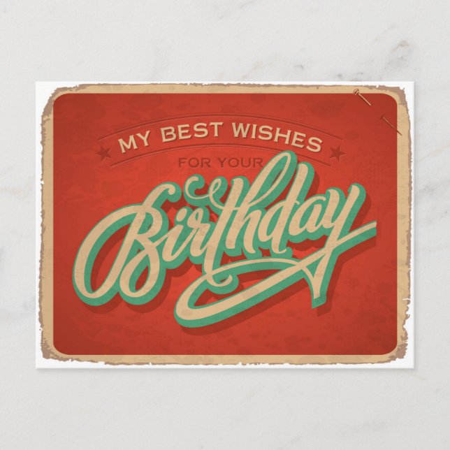 Red Birthday Postcard (Front)