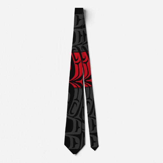 Red & Black Abstract #1 Tie (Front)