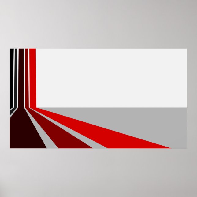 Red black abstract design poster (Front)