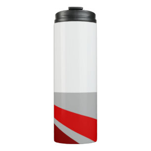 Red black abstract design thermal tumbler