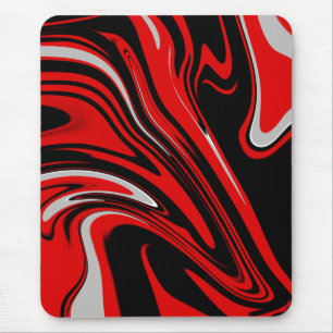 Red & Black Abstract  Mouse Pad