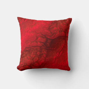 Red & Black Abstract Textured Pattern Cushion