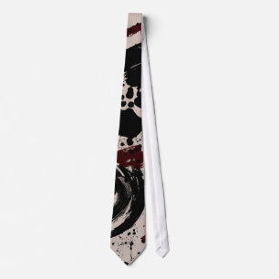Red Black Abstract Tie