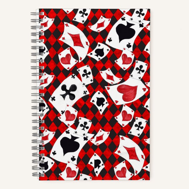 Red & Black Alice in Wonderland Notebook – Fantasy (Front)