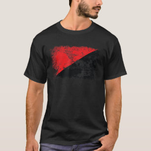 Red Black Anarchy Flag Anarchist Flag Tee