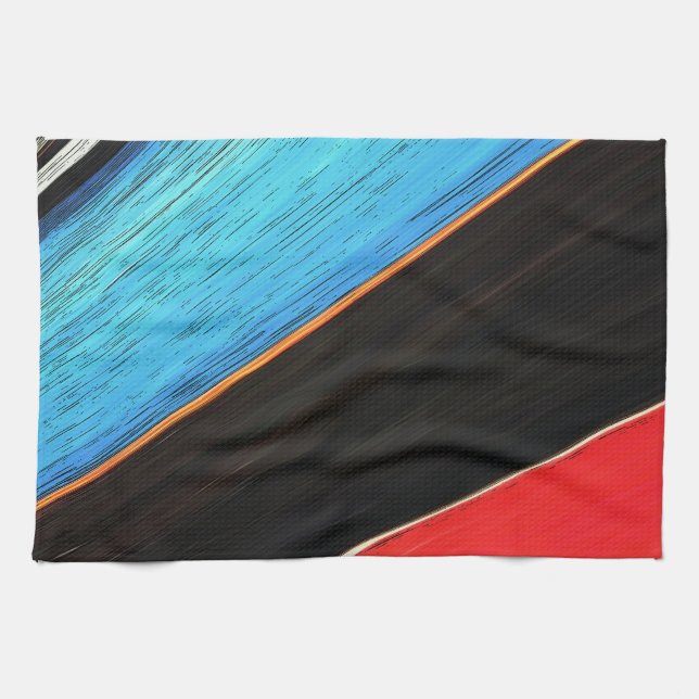 Red Black And Blue 312 Tea Towel (Horizontal)
