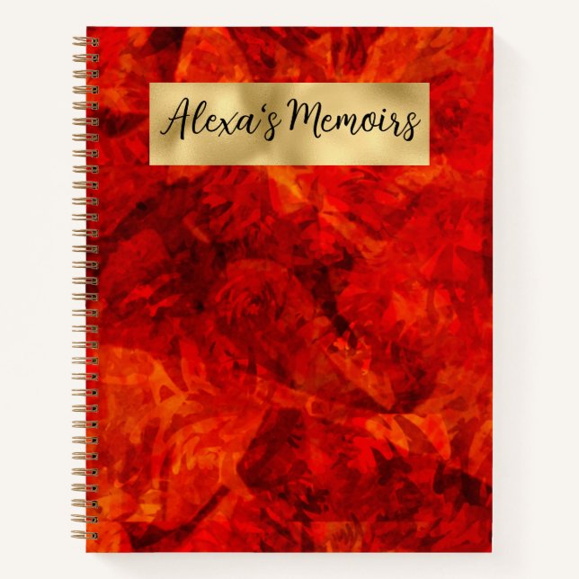 Red, Black and Gold Notebook (Front)