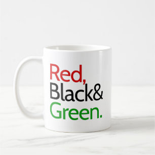 Red, Black and Green-African American Coffee Mug