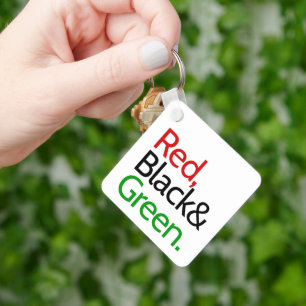 Red, Black and Green-African American  Key Ring